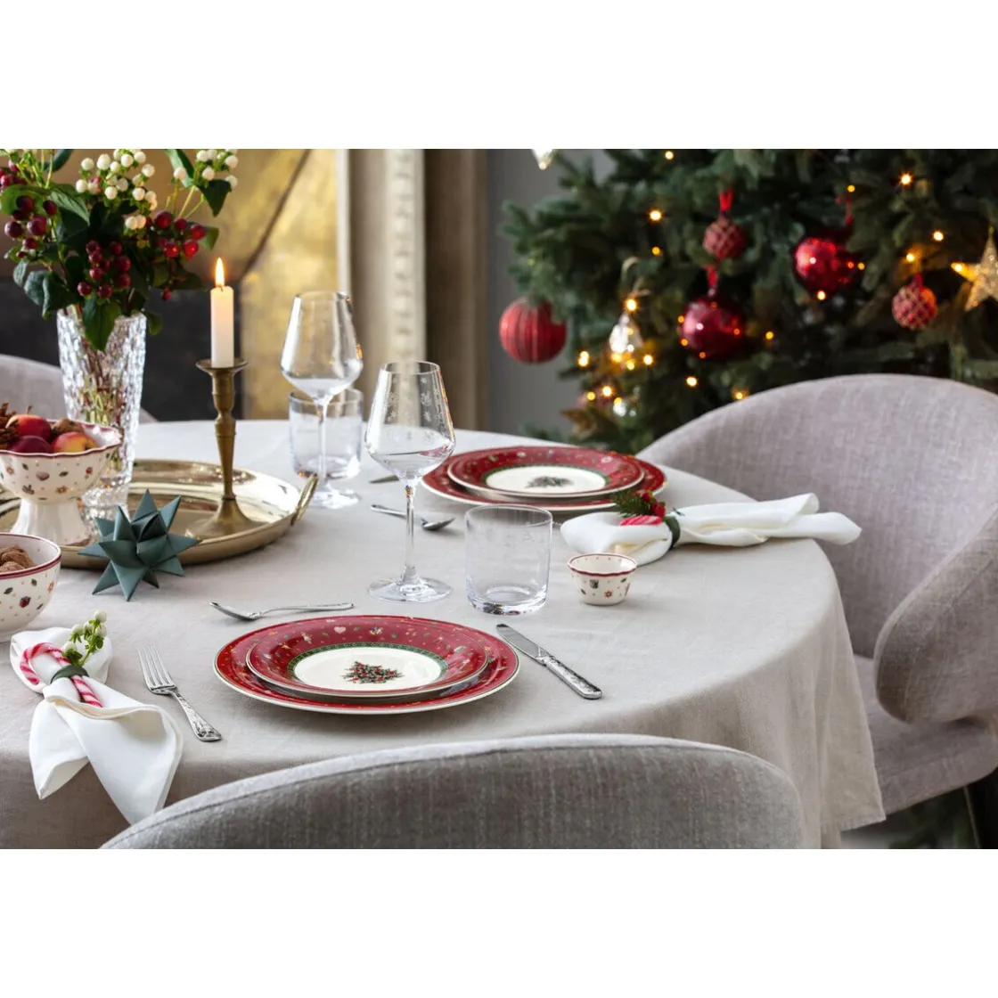 Dessertteller|Weihnachtsgeschirr<Villeroy & Boch Frühstücks-/Dessertteller 22 cm Toy’s Delight Specials rot