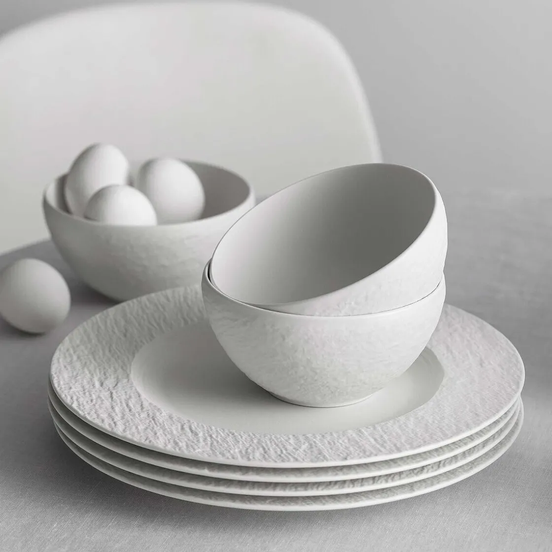 Villeroy & Boch Frühstücksset 6-tlg. Manufacture Rock Blanc