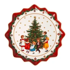 Weihnachten|Weihnachtsgeschirr<Villeroy & Boch Gebäckteller tief 39 cm Toy’s Fantasy Kinder tanzen