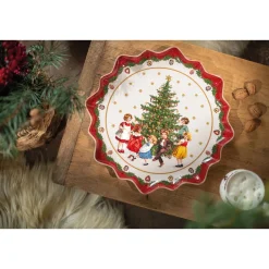 Weihnachten|Weihnachtsgeschirr<Villeroy & Boch Gebäckteller tief 39 cm Toy’s Fantasy Kinder tanzen