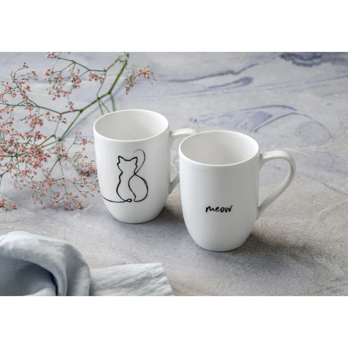 Villeroy & Boch Henkelbecher 2er-Set Statement Cat