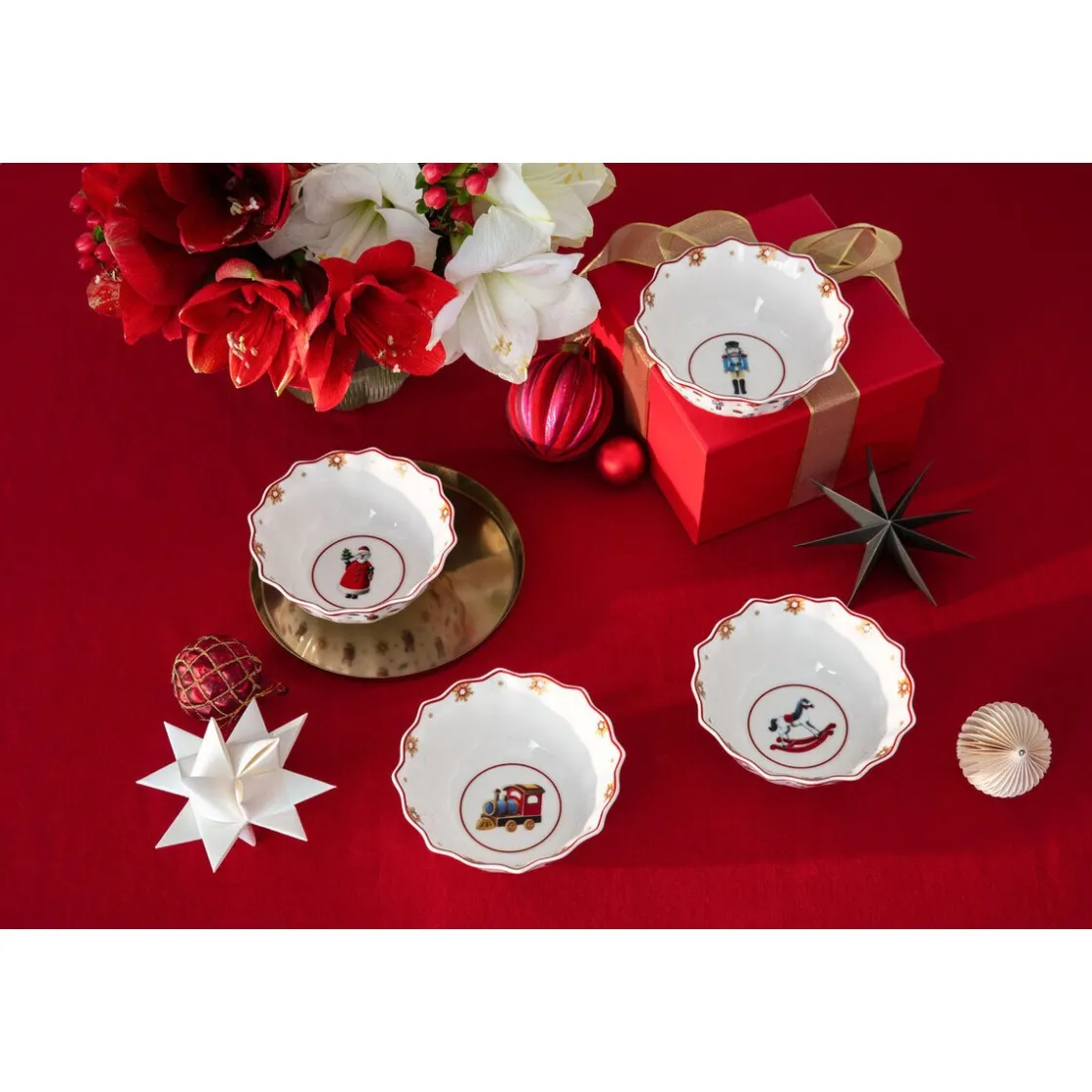 Weihnachten|Weihnachtsgeschirr<Villeroy & Boch Jubiläums-Schalen-Set 4-tlg. Toy’s Delight