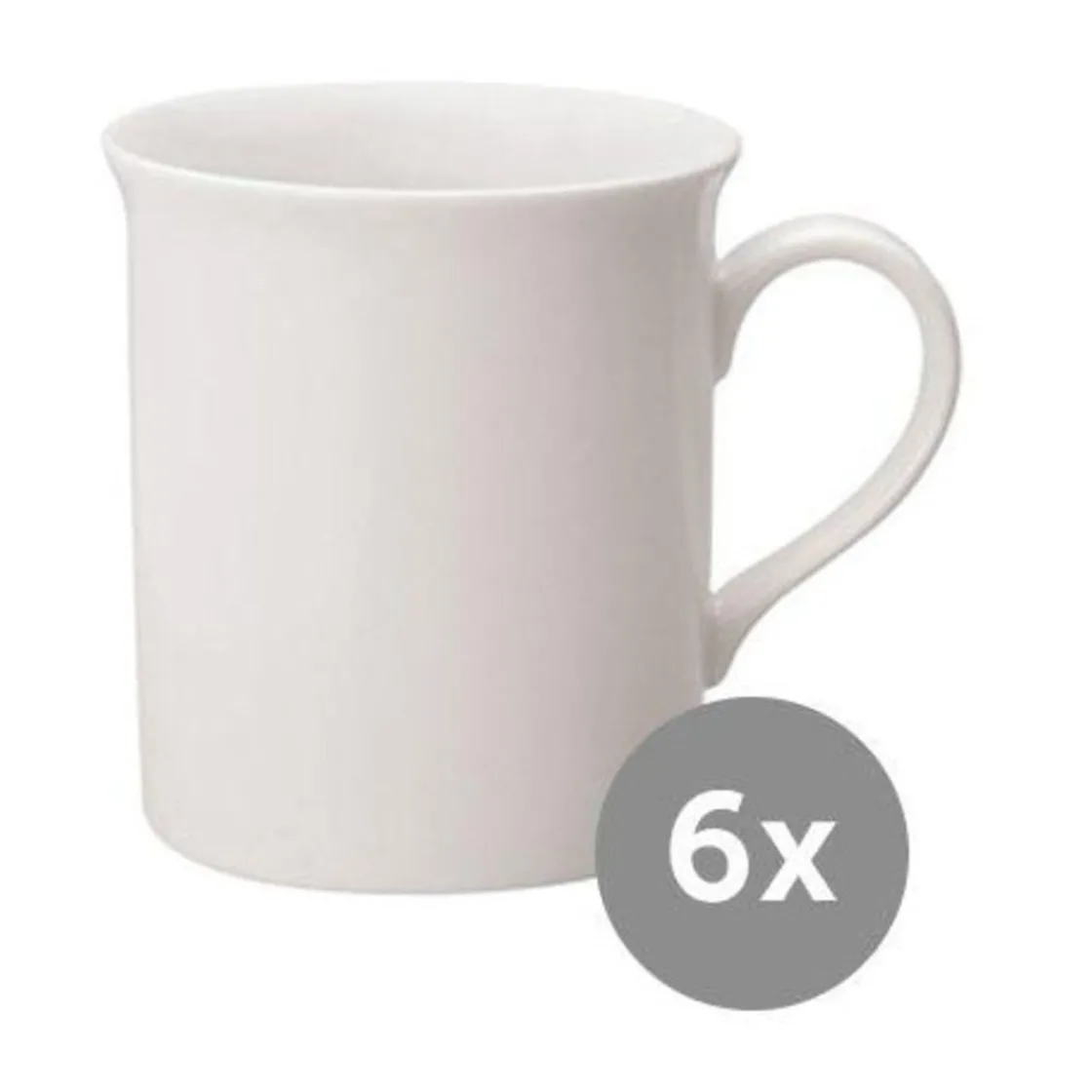 Kaffeetassen|Becher<Villeroy & Boch Kaffeebecher 6er-Set Twist White