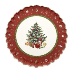 Weihnachtsbäckerei|Weihnachtsbäckerei<Villeroy & Boch Kuchenplatte rund 33cm Toy's Delight