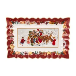 Kochwelt Entdecken<Villeroy & Boch Kuchenplatte 35x23 cm Toy’s Fantasy Santa und Kinder