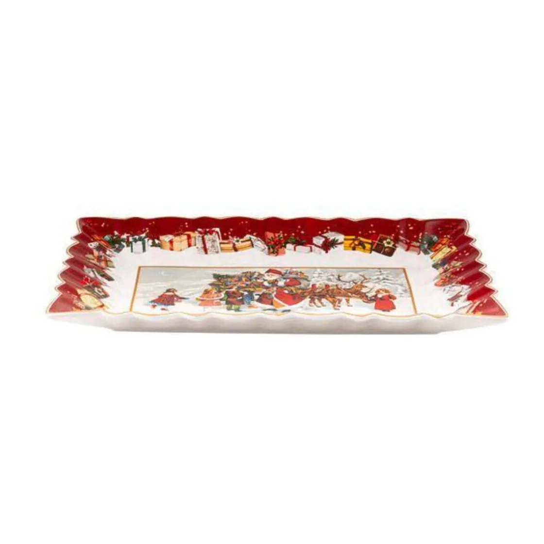 Kochwelt Entdecken<Villeroy & Boch Kuchenplatte 35x23 cm Toy’s Fantasy Santa und Kinder