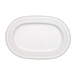 Servierplatten<Villeroy & Boch Platte oval 35 cm Gray Pearl