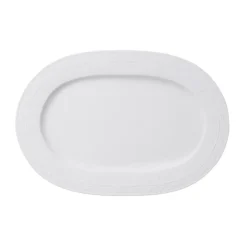 Servierplatten<Villeroy & Boch Platte oval 35cm White Pearl