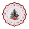 Weihnachten<Villeroy & Boch Platzteller 35 cm Toy's Delight rot/weiß