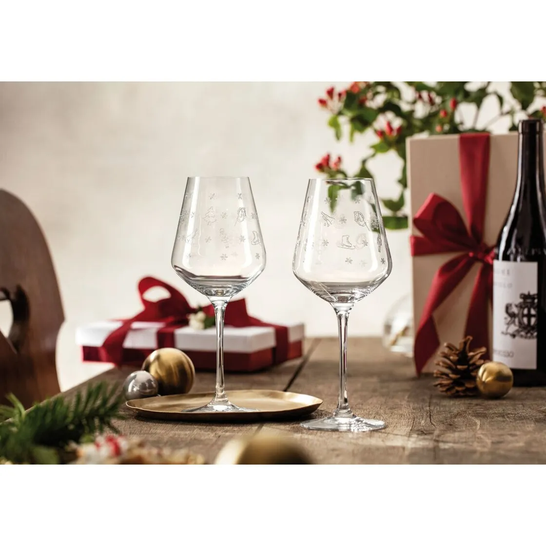 Weihnachtsgeschirr<Villeroy & Boch Rotweinkelch 2er-Set Toy’s Delight
