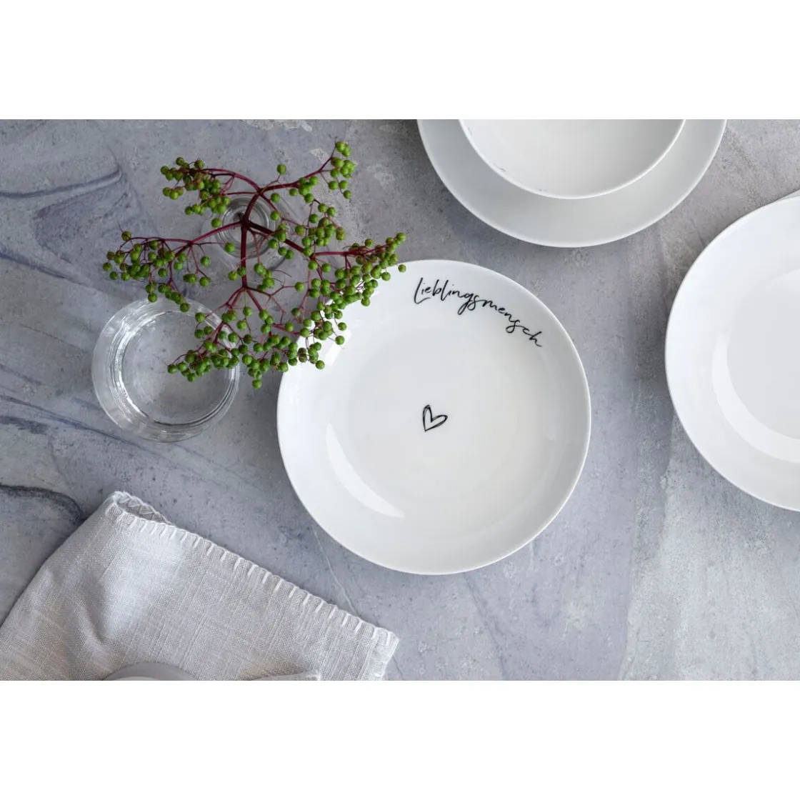 Schalen|Muttertag<Villeroy & Boch Schale flach 19 cm Statement Lieblingsmensch