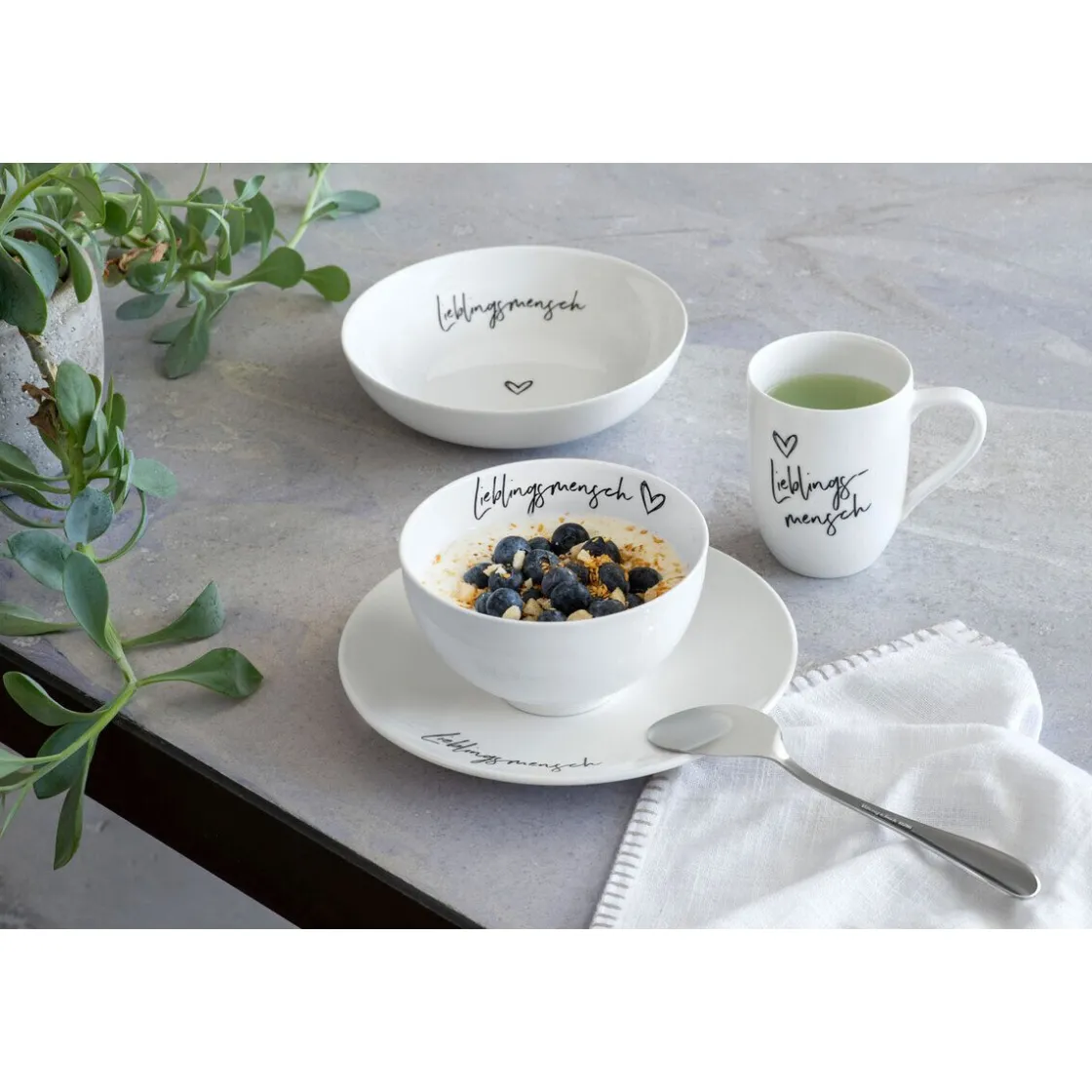 Schalen|Muttertag<Villeroy & Boch Schale flach 19 cm Statement Lieblingsmensch