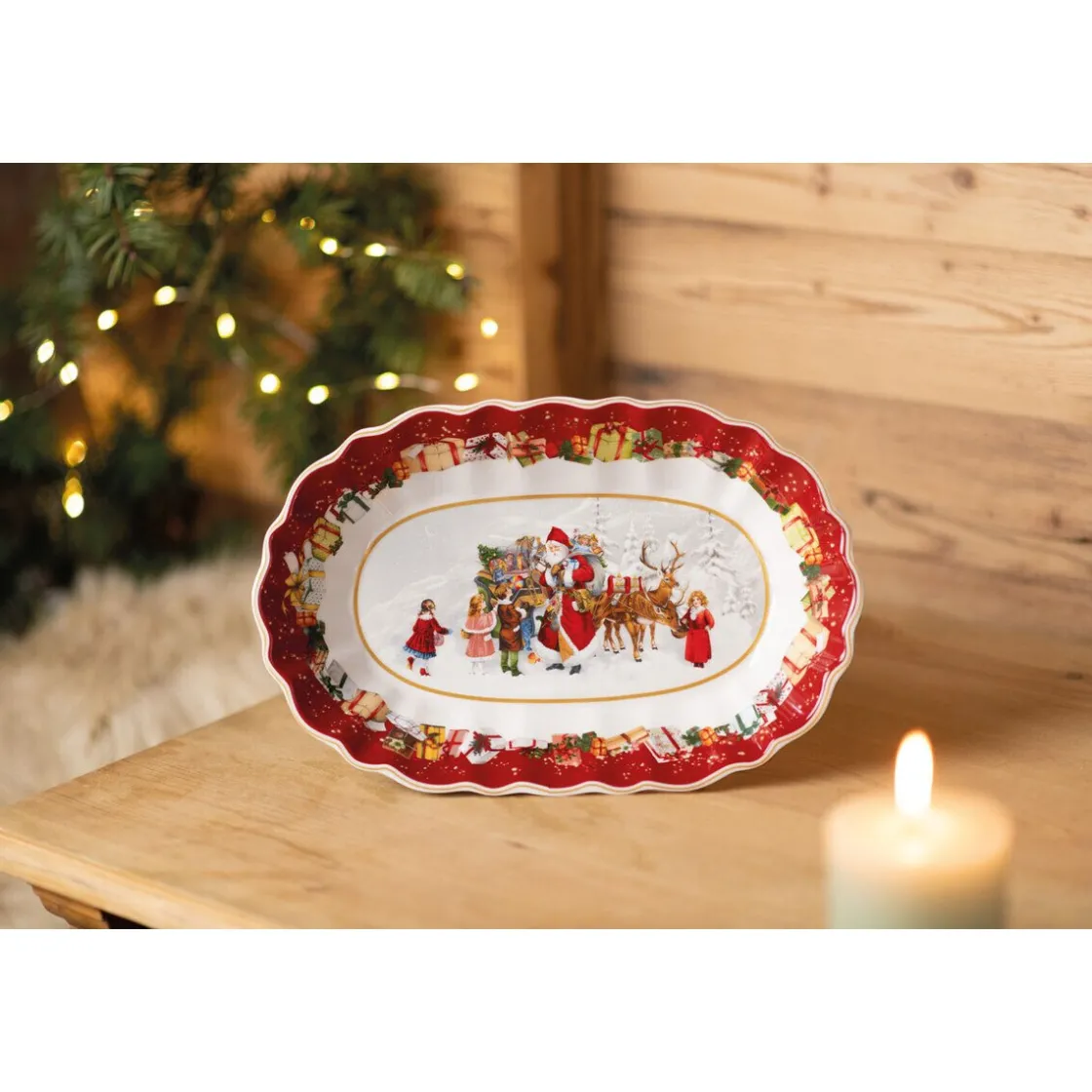 Villeroy & Boch Schale 29x19 cm Toy’s Fantasy Santa und Kinder