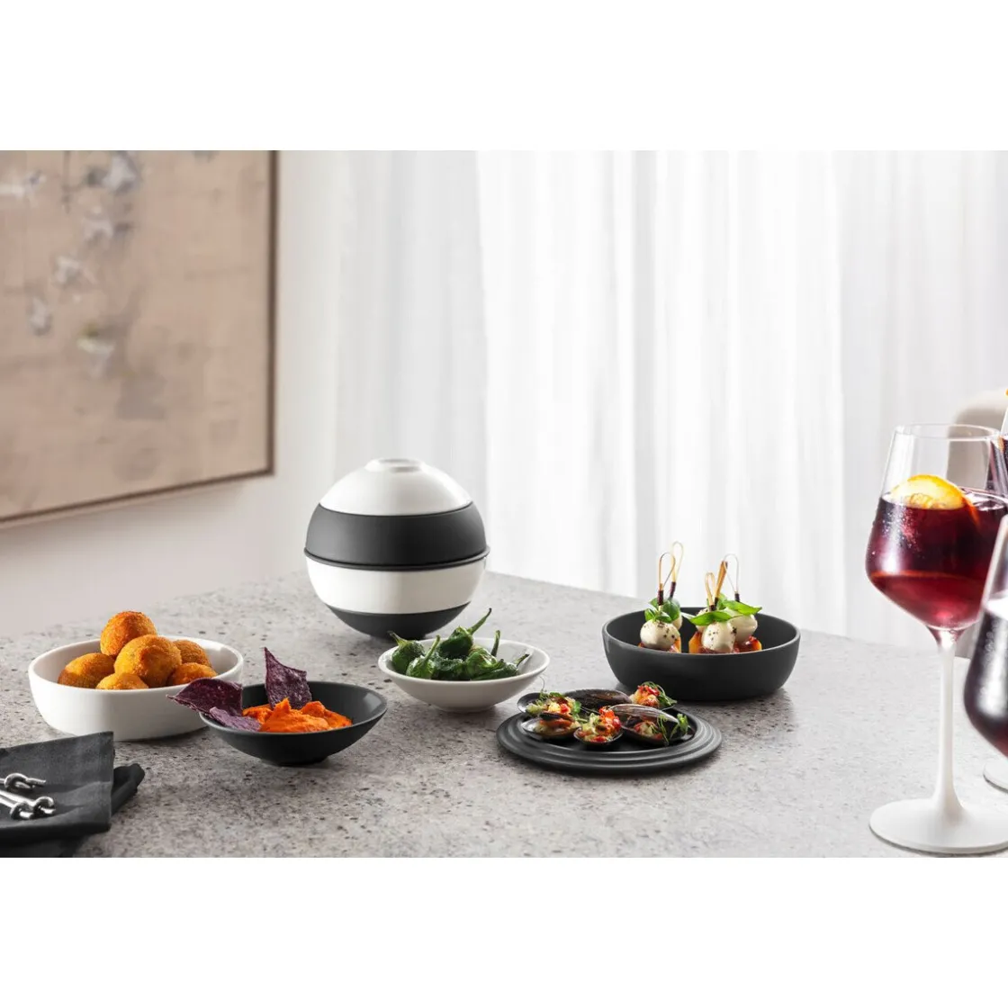 Villeroy & Boch Signature La petite Boule 5-tlg. Iconic Black & White