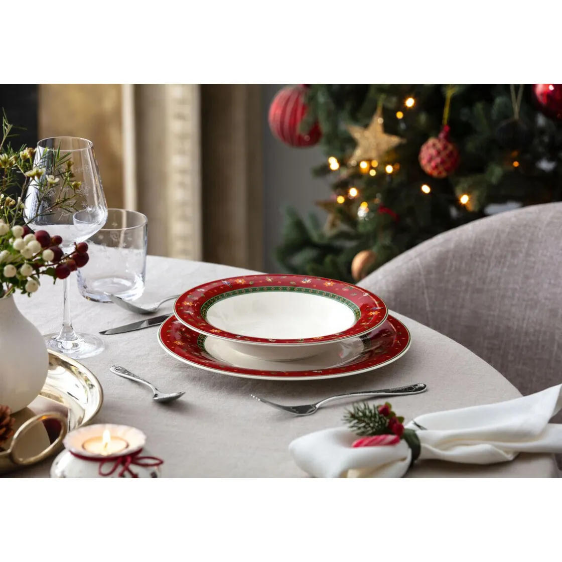 Weihnachten|Weihnachtsgeschirr<Villeroy & Boch Speiseteller 27 cm Toy’s Delight Specials rot
