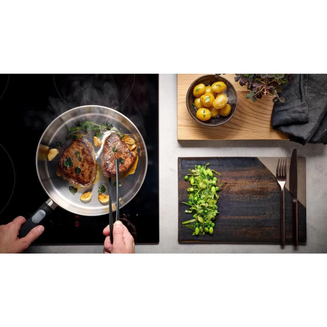 Woll Flachpfanne 24 cm Logic Steel