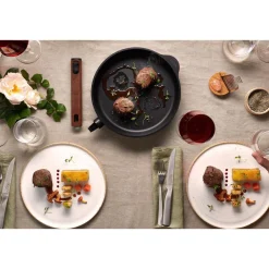 Pilzküche<Woll Guss-Flachpfanne 24 cm Eco Logic QXR schwarz