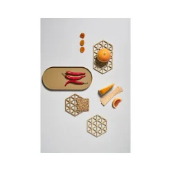 Untersetzer<Zone Denmark Untersetzer 16x14 cm Triangles Warm Sand