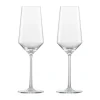 Silvesterparty<Zwiesel Glas Champagnerglas 2er-Set Pure mit Moussierpunkt