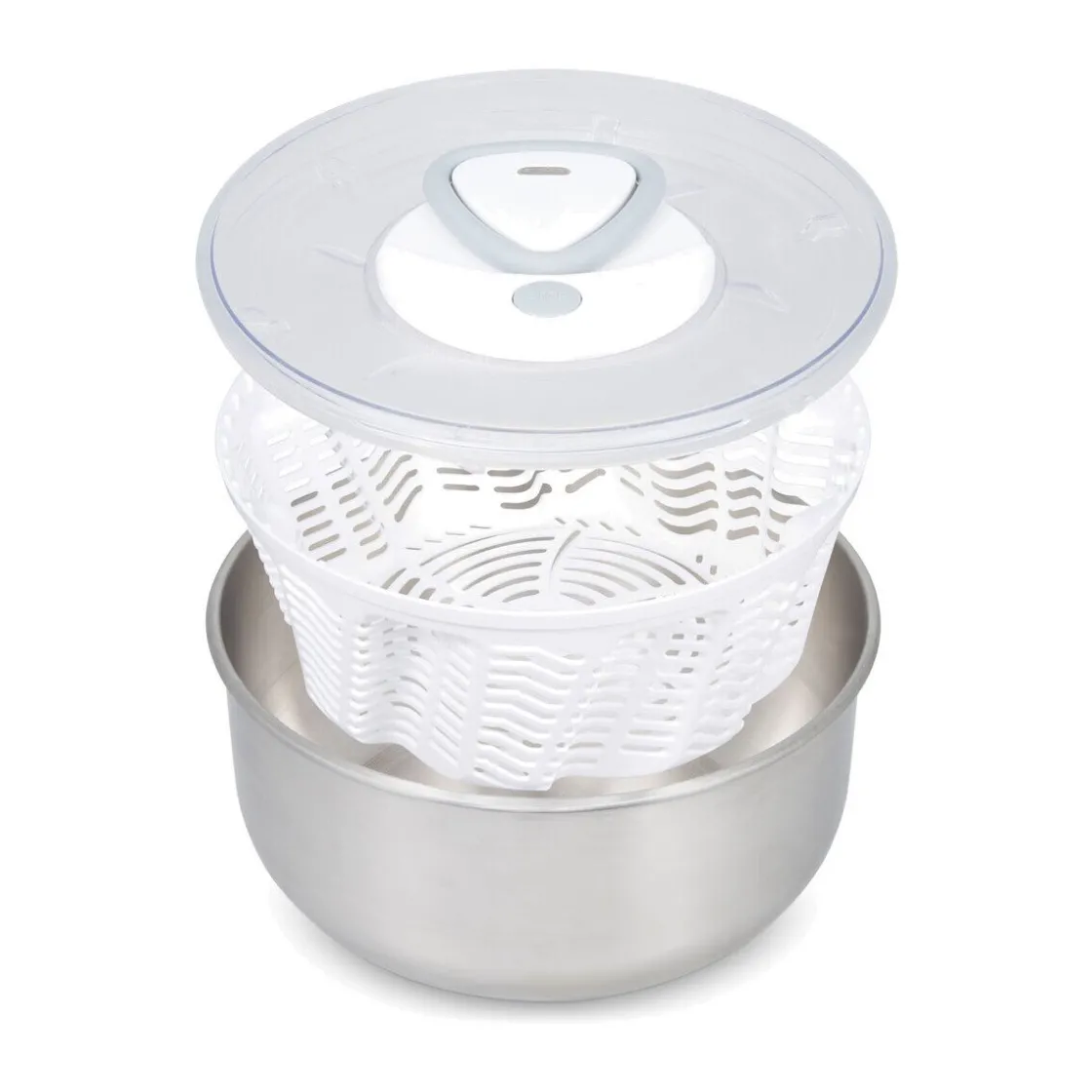 Messer & Co. Entdecken<Zyliss Salatschleuder 26 cm EasySpin 2 edelstahl