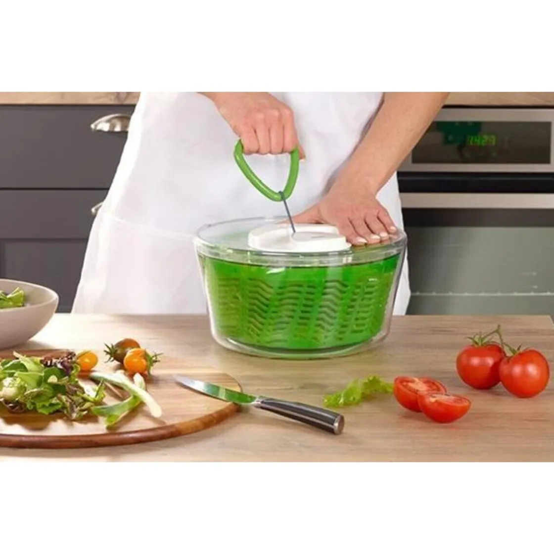 Salat Zubehör|Salatschleuder<Zyliss Salatschleuder 26 cm EasySpin 2 grün
